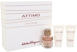 Парфумерія, косметика Salvatore Ferragamo Attimo L ' Eau Florale - Набір (edt/50ml + b/lot/50ml + sh/gel/50ml)