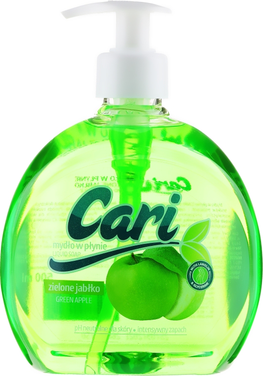 Рідке мило "Зелене яблуко" - Cari Green Apple Liquid Soap — фото N1