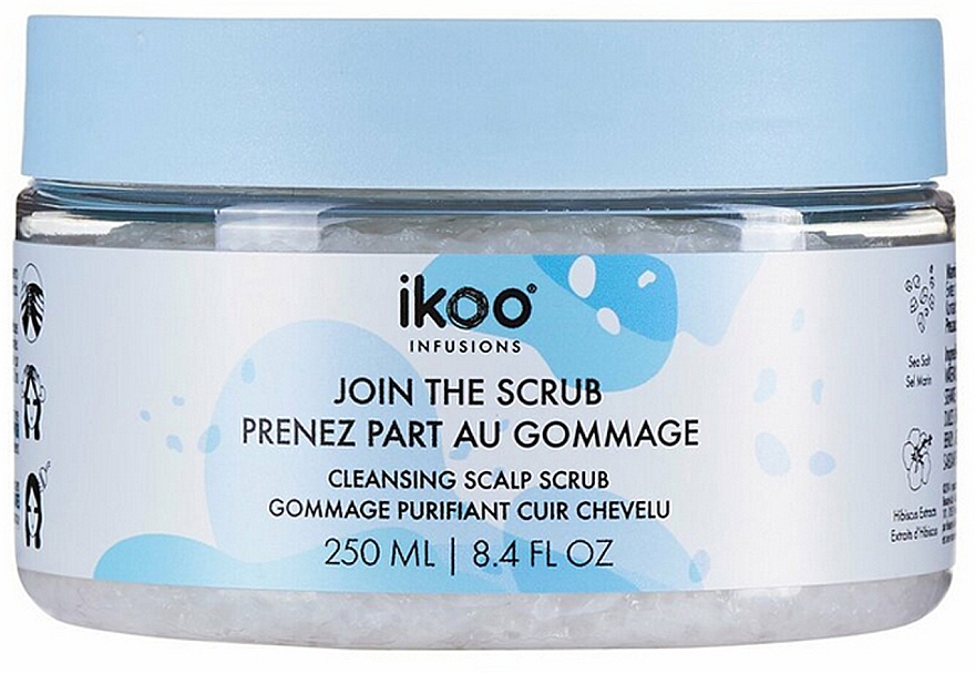 Скраб-пенка с морской солью "Глубокое очищение и детокс" - Ikoo Infusions Cleansing Scalp Scrub — фото N1