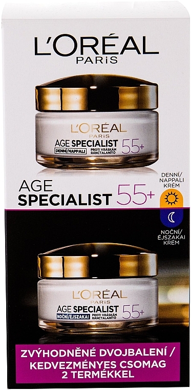 Набор - L'Oreal Paris Age Expert 55+ (cr/50ml + cr/50ml) — фото N1