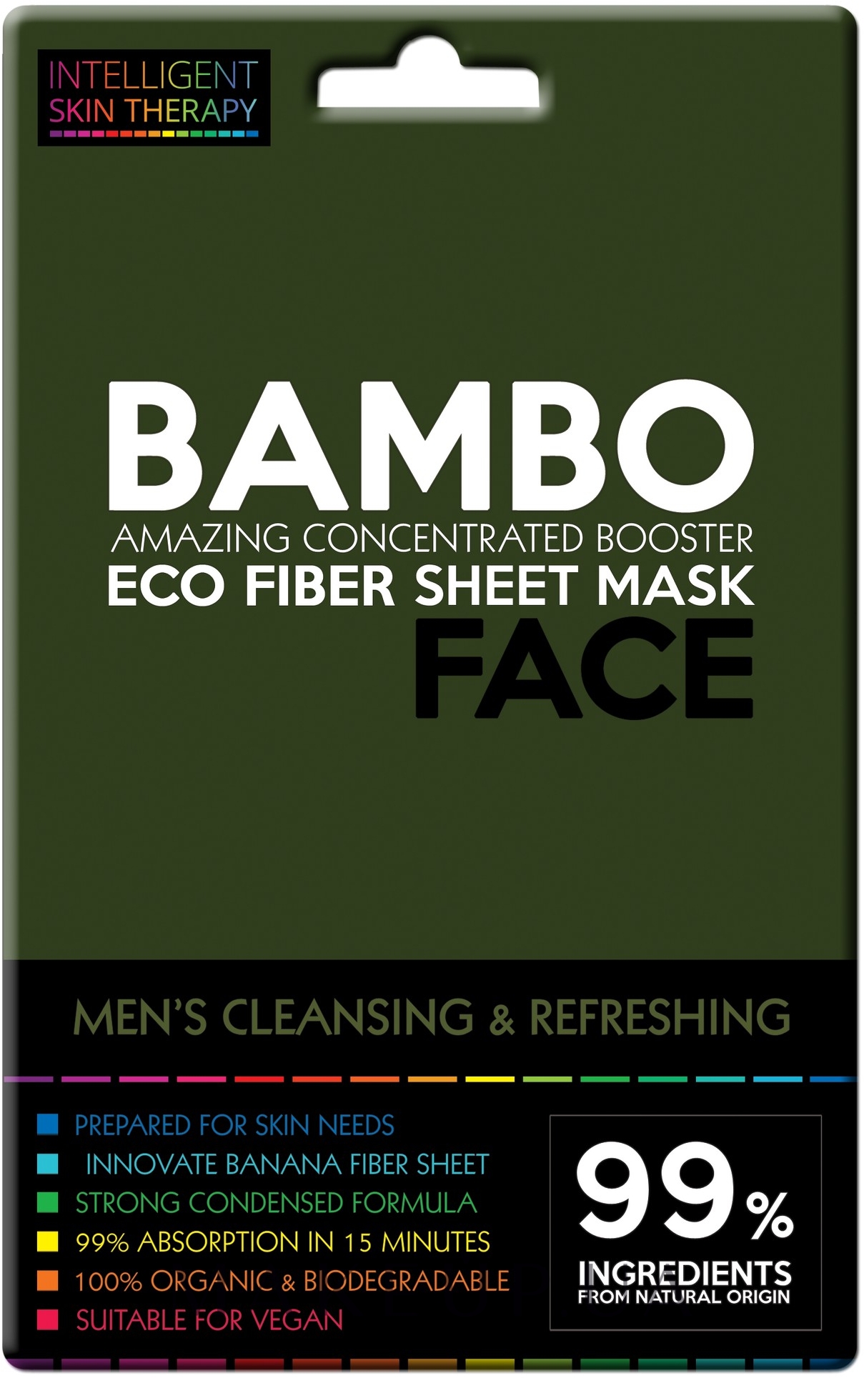 Освіжаюча маска з морською сіллю і екстрактом бамбука - Face Beauty Cleansing & Refreshing Compress Mask For Man — фото 25g
