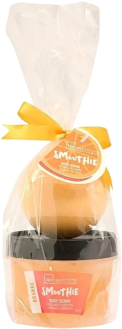 Набор - IDC Institute Smoothie Mini Bath Orange Set (scrub/95ml + frizz/bomb/95g) — фото N1