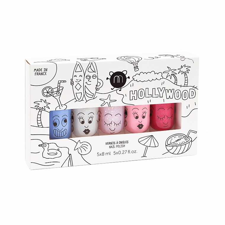 Набір - Nailmatic Hollywood Kids Set (nail/polish/5x8ml) — фото N1