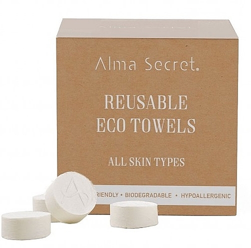 Прессованные салфетки для косметических процедур - Alma Secret Reusable Eco-Towels — фото N1