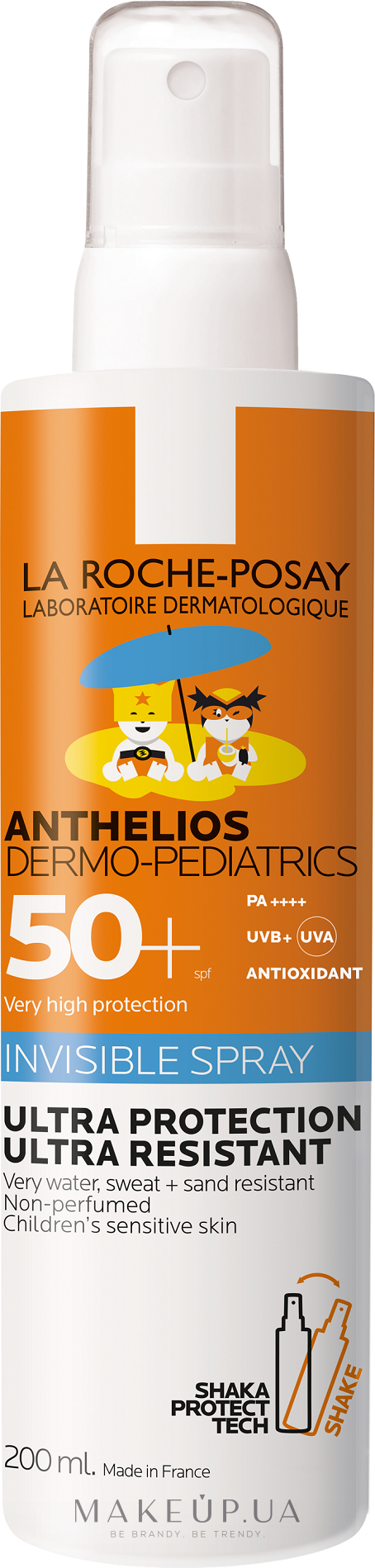 Детский солнцезащитный ультралегкий спрей для лица и тела SPF50+ - La Roche-Posay Anthelios Dermo-Pediatrics Invisible Spray — фото 200ml