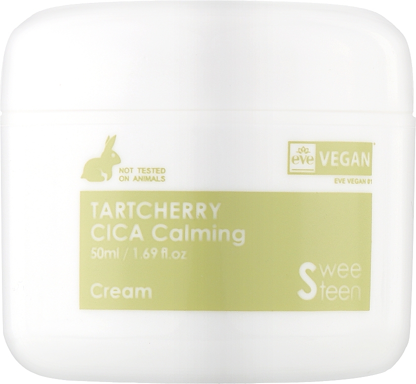Антиоксидантний заспокійливий крем для обличчя - Sweeteen Tartcherry Cica Calming Cream