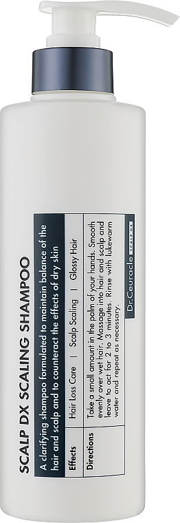 Відлущувальний шампунь для зміцнення волосся - Dr. Ceuracle Scalp DX Scaling Shampoo — фото N1