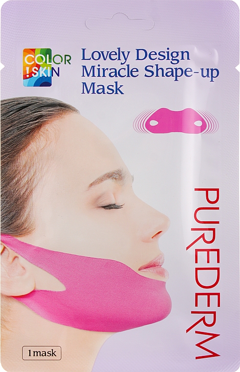 Маска-бандаж для подбородка и скул - Purederm Lovely Design Miracle Shape-up V-line Mask