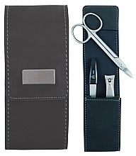 Маникюрный набор, 5х11х2 см, черный - Erbe Solingen Manicure Pocket Case Hunter — фото N1