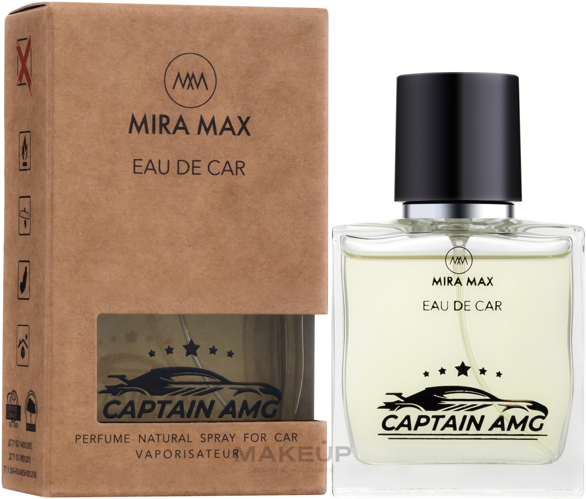 Ароматизатор для авто - Mira Max Eau De Car Captain AMG Perfume Natural Spray For Car Vaporisateur — фото 50ml