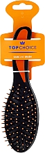 Расческа для волос овальная, 2014, черно-оранжевая - Top Choice — фото N1