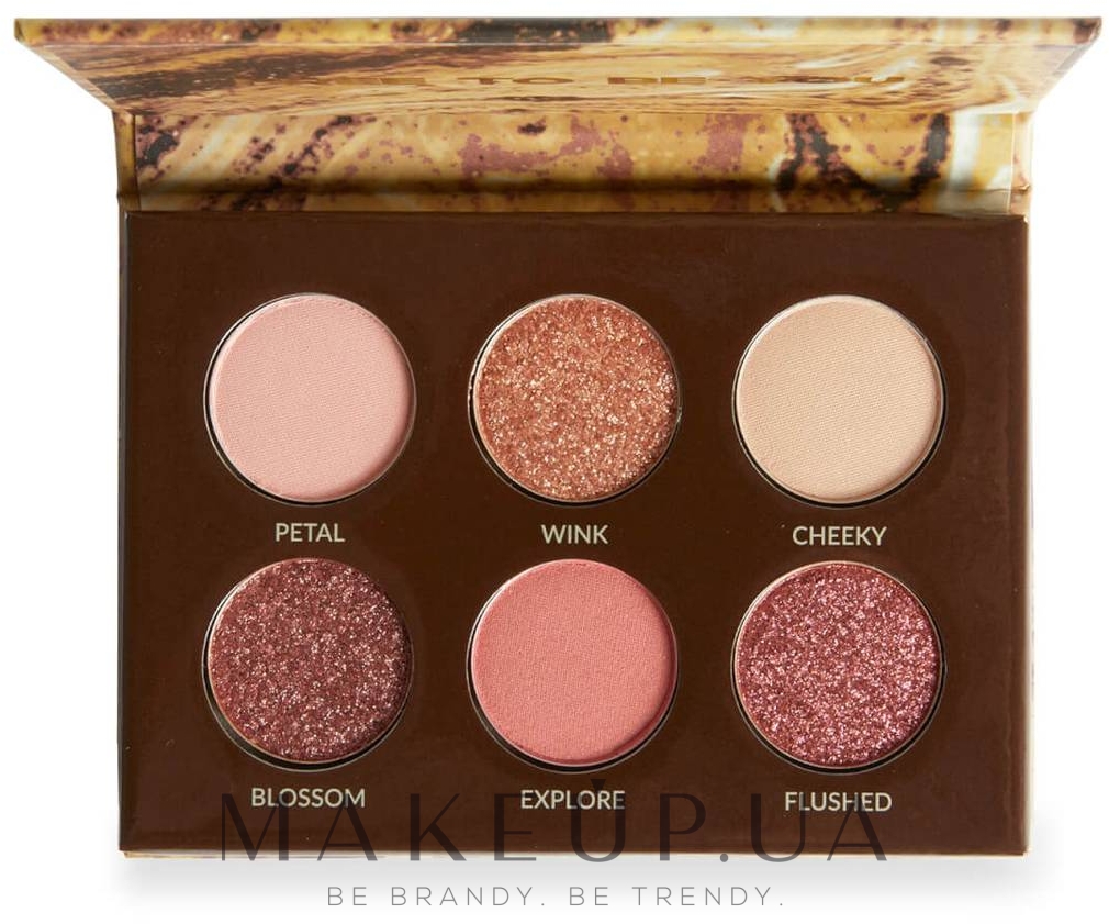 Палетка тіней для повік - BH Cosmetics Unleashed 6 Color Shadow Palette — фото Blushing