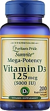 Харчова добавка "Вітамін D3" - Puritan's Pride Mega-Potency Vitamin D3 5000 IU — фото N1