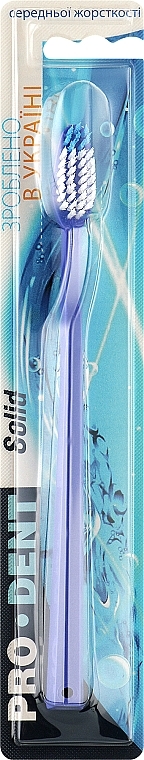 Зубна щітка ''Solid'', середньої жорсткості, фіолетова - Pro Dent — фото N1