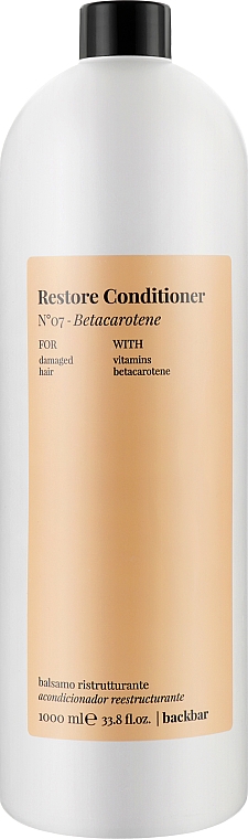 Кондиционер для волос - Farmavita Back Bar No7 Restore Conditioner Betacarotene — фото N3