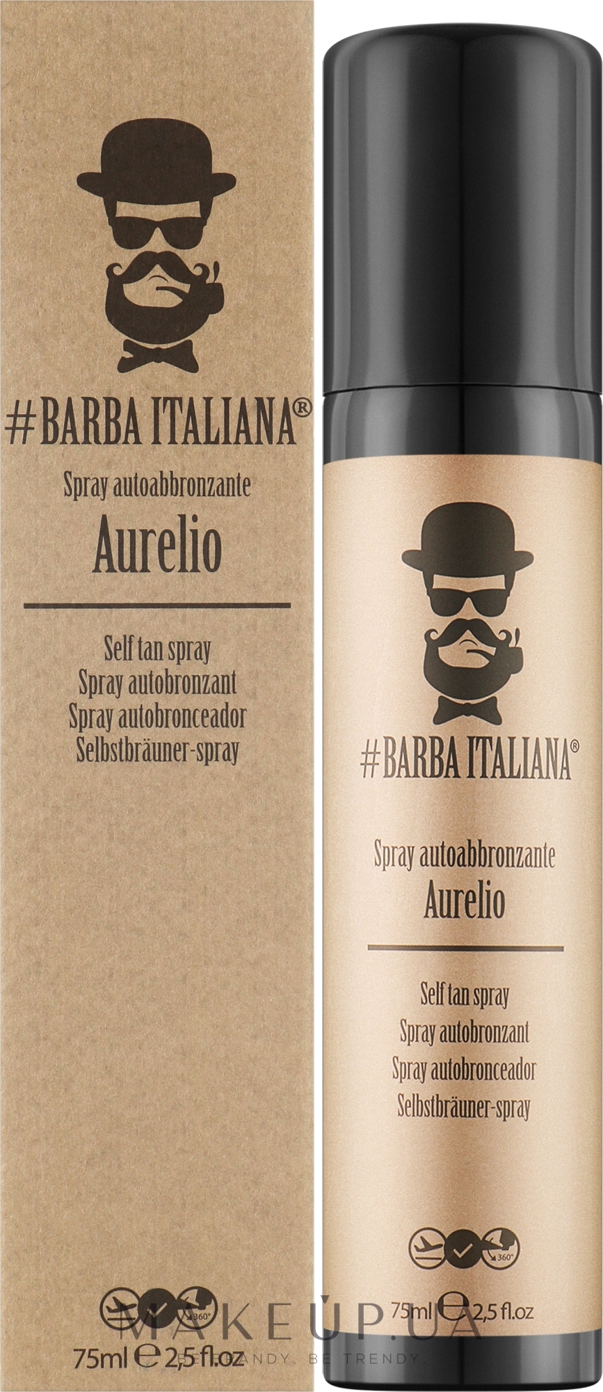 Автозагар - Barba Italiana Aurelio Self Tan Spray — фото 75ml