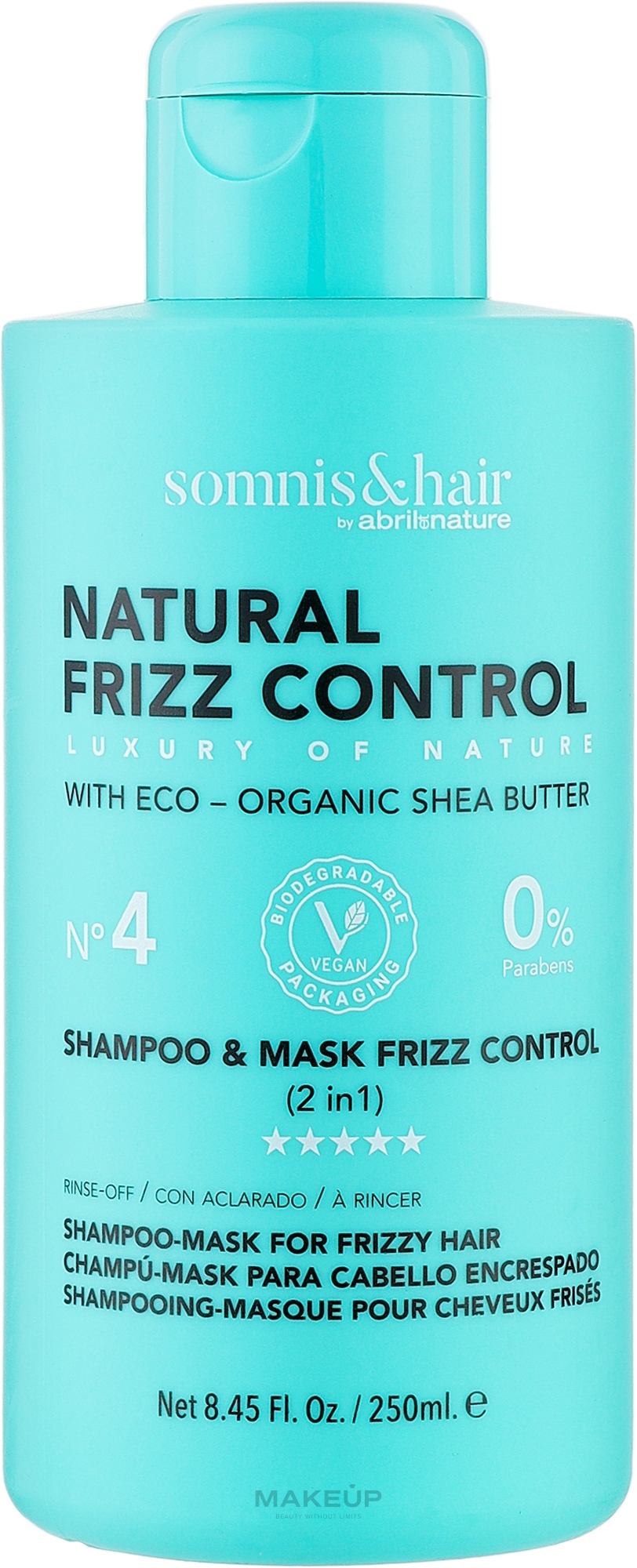 Шампунь і маска 2 в 1 для пухнастого та сухого волосся - Somnis & Hair Shampoo & Mask Frizz Control — фото 250ml