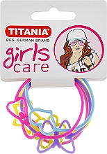 Парфумерія, косметика Еластичний затискач для волосся, 6 шт, різнокольорові - Titania Girls Care