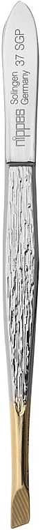 Пінцет із косим кінчиком, 9 см - Nippes Solingen Tweezer 37SGP — фото N1