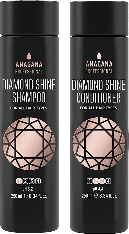 Шампунь "Бриллиантовый блеск" для всех типов волос - Anagana Professional Diamond Shine Shampoo — фото N5