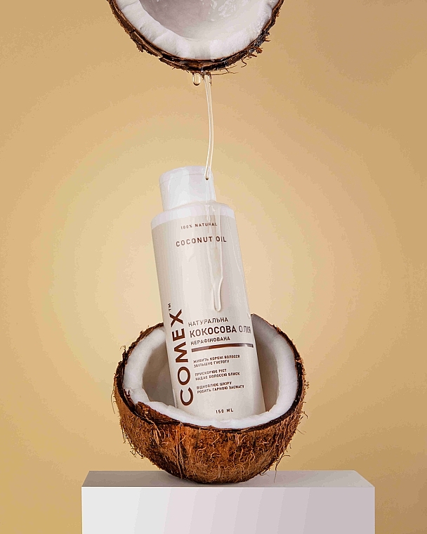 Натуральное сыродавленное кокосовое масло - Comex Ayurvedic Natural Extra Virgin — фото N8