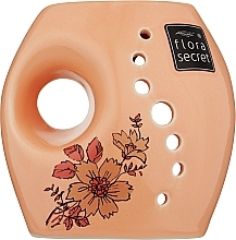 Аромалампа "Ірис", світло-помаранчева з квітами - Flora Secret — фото N1