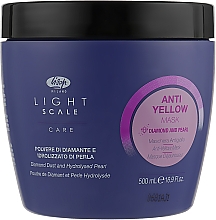 Маска против желтизны волос с фиолетовыми пигментами - Lisap Light Scale Anti Yellow Mask — фото N1