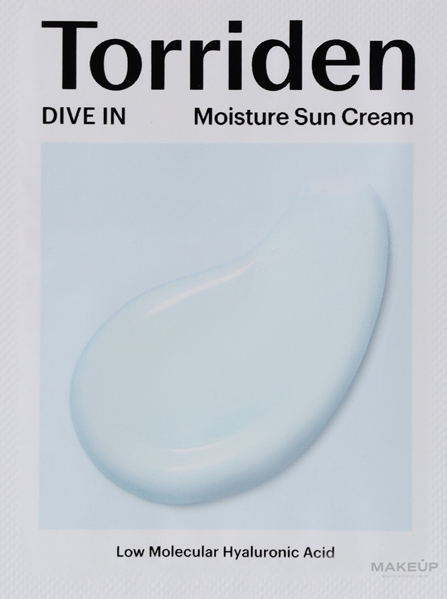 Увлажняющий солнцезащитный крем - Torriden Dive-In Mild Sun Cream SPF50+ PA++++ (пробник) — фото 2ml