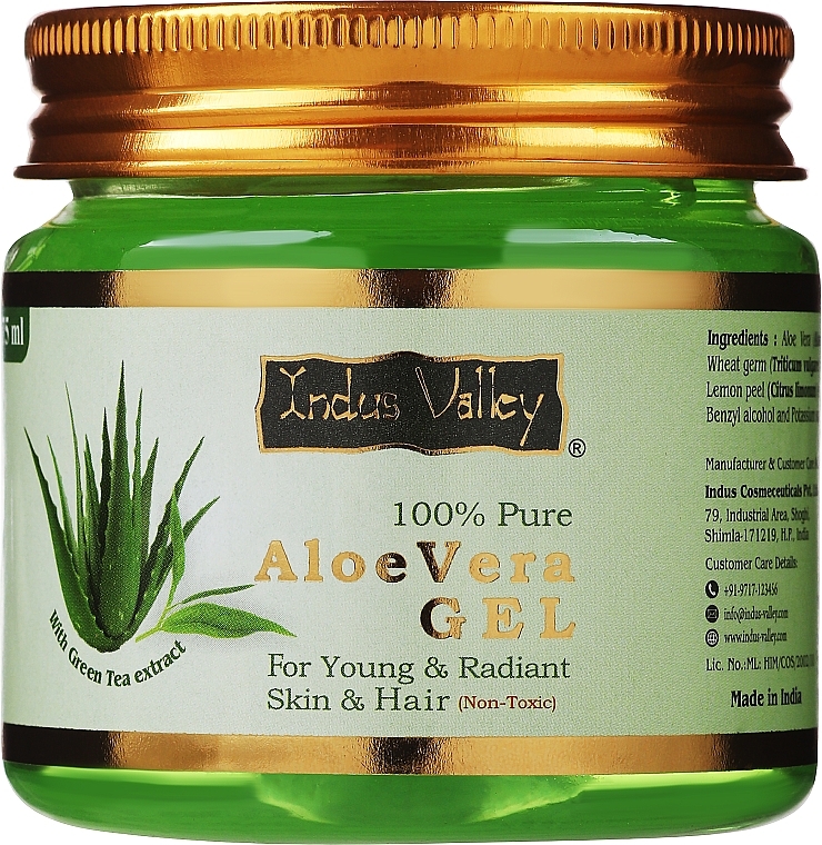 Гель для шкіри й волосся "Алое вера" - Indus Valley Bio Organic Aloe Vera Gel — фото N1