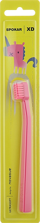Зубная щетка "XD Ultrasoft", детская, розовая - Spokar XD Ultrasoft — фото N1