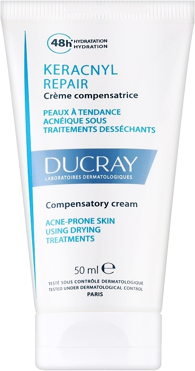 Восстанавливающий крем для кожи склонной к акне после косметических процедур - Ducray Keracnyl Repair Compensatory Cream — фото N1