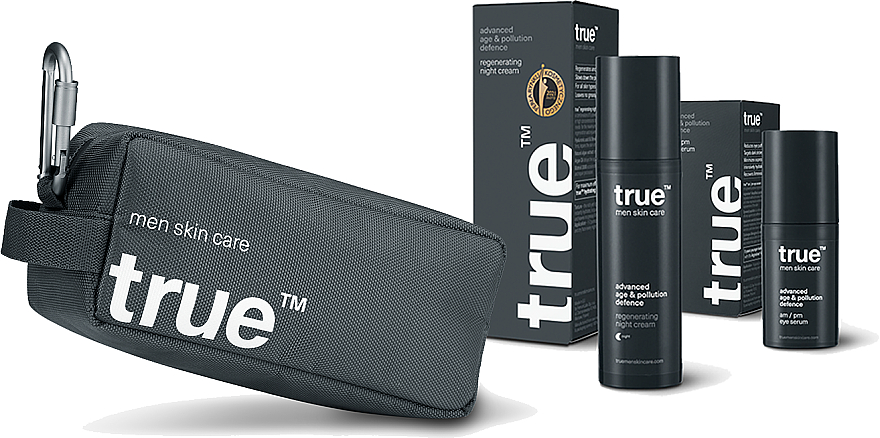 Набір - True Men Skin Care (cr/50ml + ser/20ml + bag/1pc) — фото N1