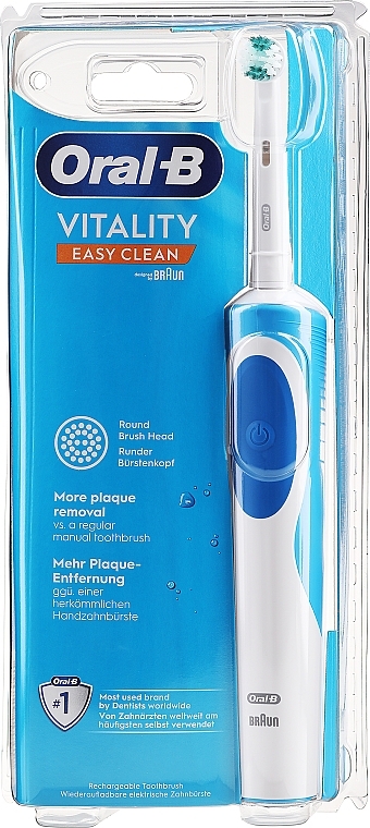 Електрична зубна щітка, блакитна - Oral-B Braun Vitality Easy Clean — фото N1