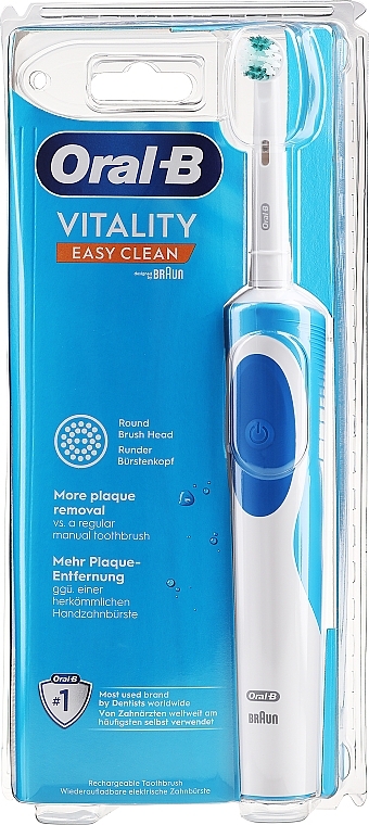 Электрическая зубная щетка, голубой - Oral-B Braun Vitality Easy Clean — фото N1