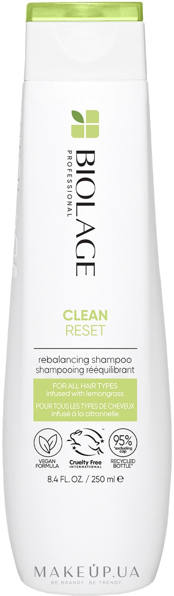 Очищуючий шампунь для всіх типів волосся - Matrix Biolage CleanReset Shampoo — фото 250ml