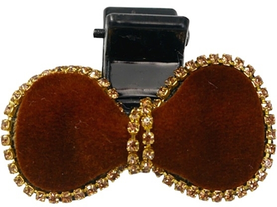 Заколка "Краб", черно-коричневая с камнями - Lolita Accessories — фото N1