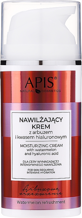 Зволожувальний крем з кавуном і гіалуроновою кислотою - Apis Watermelon Refreshment Cream — фото N1