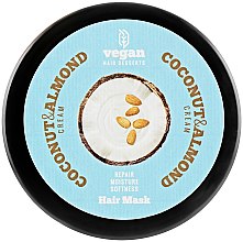 Парфумерія, косметика Маска для волосся - Vegan Desserts Hair Coconut & Almond Cream Mask