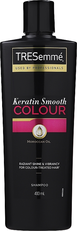 Шампунь для сияния и мягкости окрашенных волос - Tresemme Keratin Smooth Colour Shampoo With Maroccan Oil — фото N1