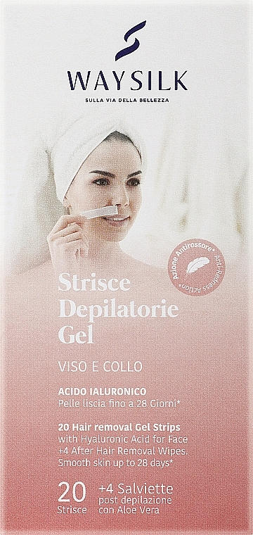 Гелеві смужки для видалення волосся з обличчя - Waysilk Gel Hair Removal Strips — фото N1