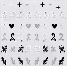 Духи, Парфюмерия, косметика Наклейки для дизайна ногтей - Peggy Sage Decorative Nail Stickers Black & White