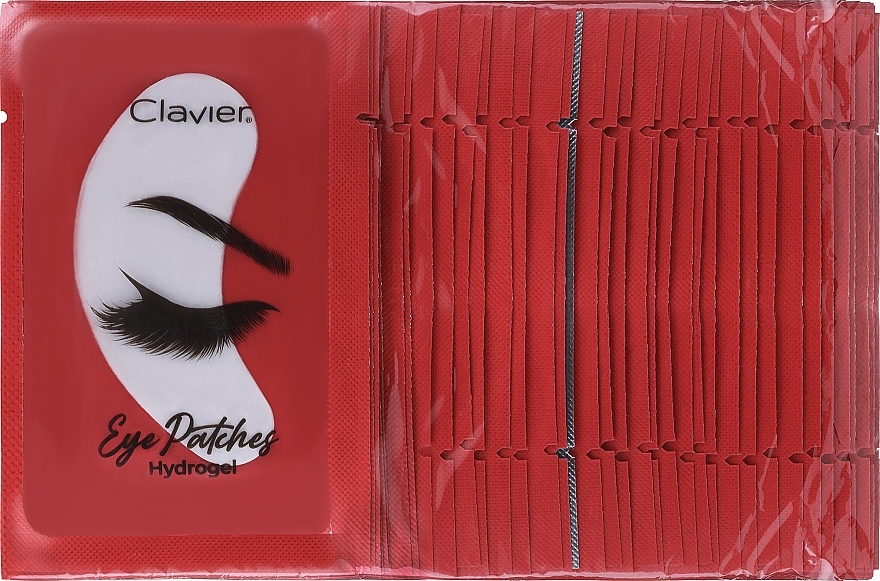 Гідрогелеві подушечки для нарощування вій - Clavier Eye Patches Hydrogel Red — фото N1