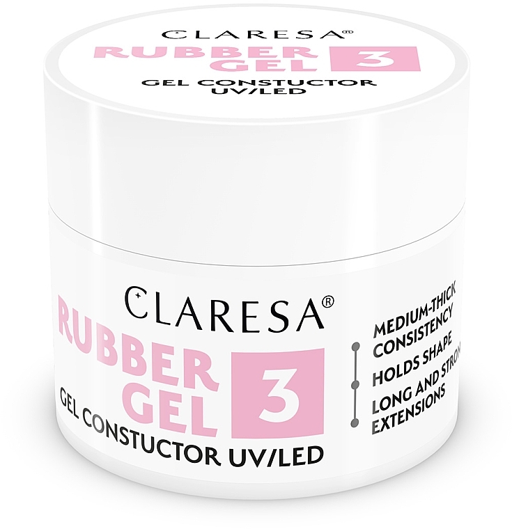 Гель для нарощування нігтів, 12 г - Claresa Rubber Gel — фото N2