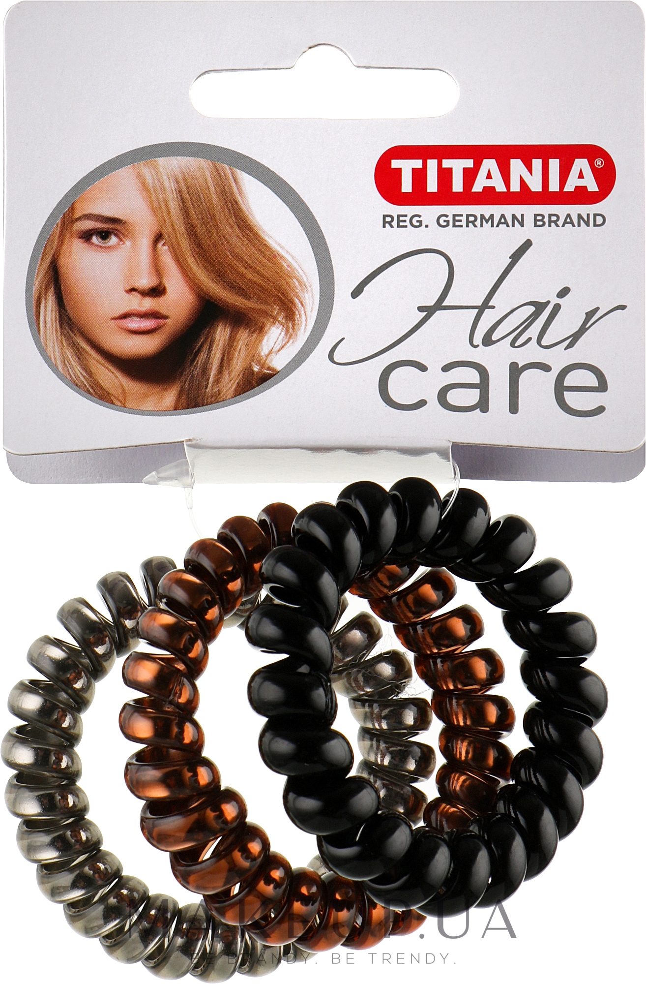 Резинки для волос "Anti Ziep", цвета металла, 3шт. - Titania — фото 3шт