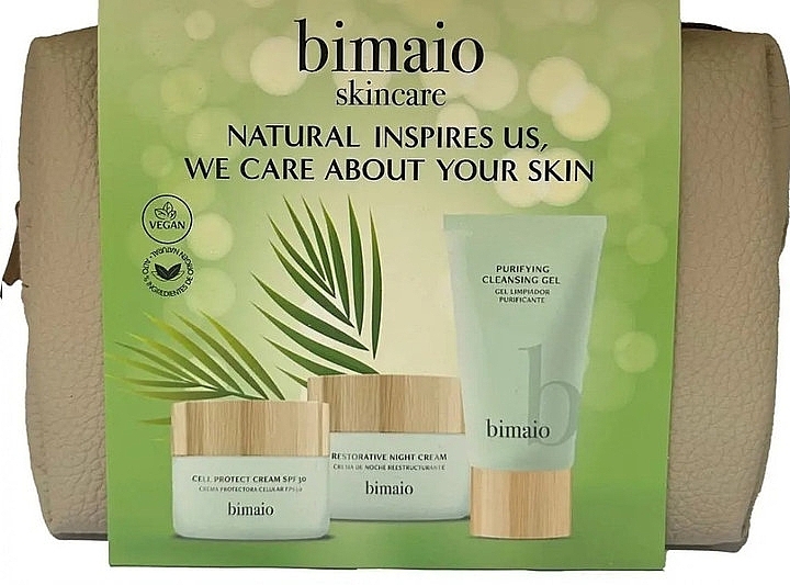 Набор "Натуральная линия" - Bimaio Nature Line (gel/200ml + d/cream/50ml + n/cream/50ml) — фото N1