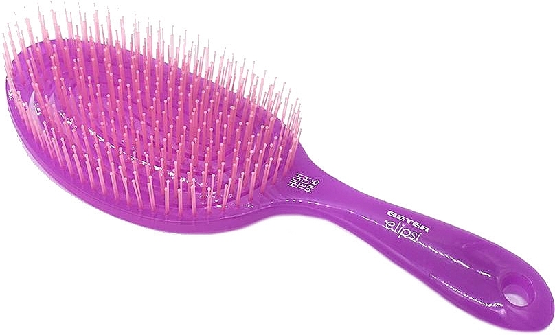 Щетка для распутывания волос, фиолетовая - Beter Large Elipsi High Tech Pins Detangling Brush — фото N1