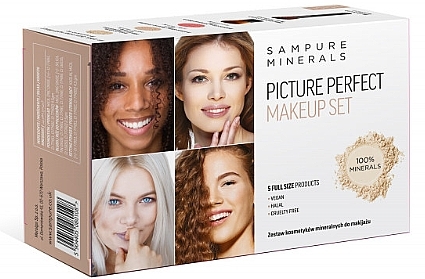 Набор, 5 продуктов - Sampure Minerals Picture Perfect Makeup Set Tan — фото N1