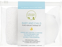 Парфумерія, косметика Спонж - The Konjac Sponge Company Premium Baby And Child Duo Pack With Mesh Bag