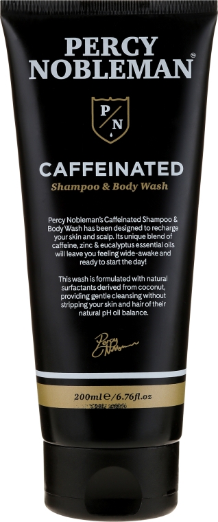 Кофеиновый гель-шампунь для мужчин - Percy Nobleman Caffeine Shampoo & Body Wash — фото N1