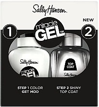 Набор для ногтей - Sally Hansen Miracle Gel Duo 900 (n/polish/14.7ml + top/14.7ml) — фото N1